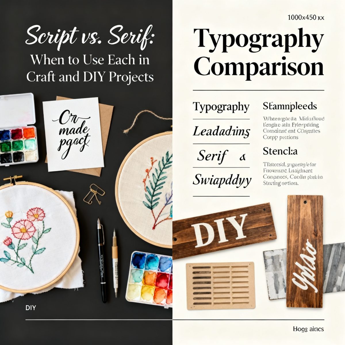 Script vs. Serif: When to Use Each in Craft and DIY Projects