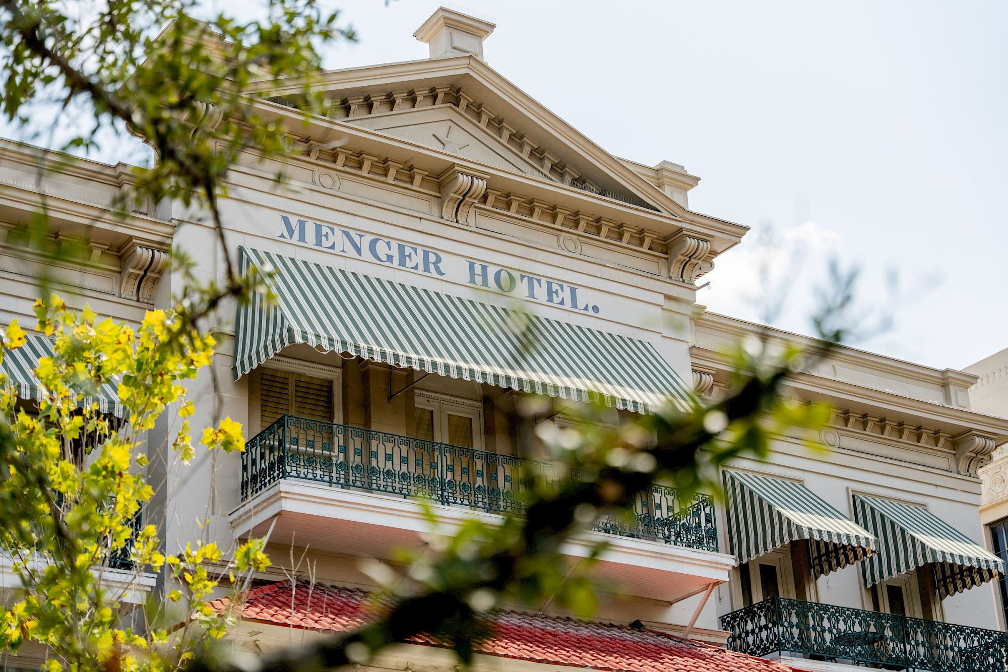 Front desk lobby at The Historic Menger Hotel in San Antonio.