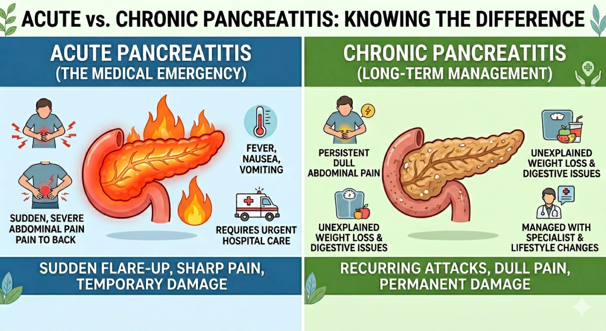Acute vs. Chronic Pancreatitis: Knowing When to Seek Urgent Care in Pune