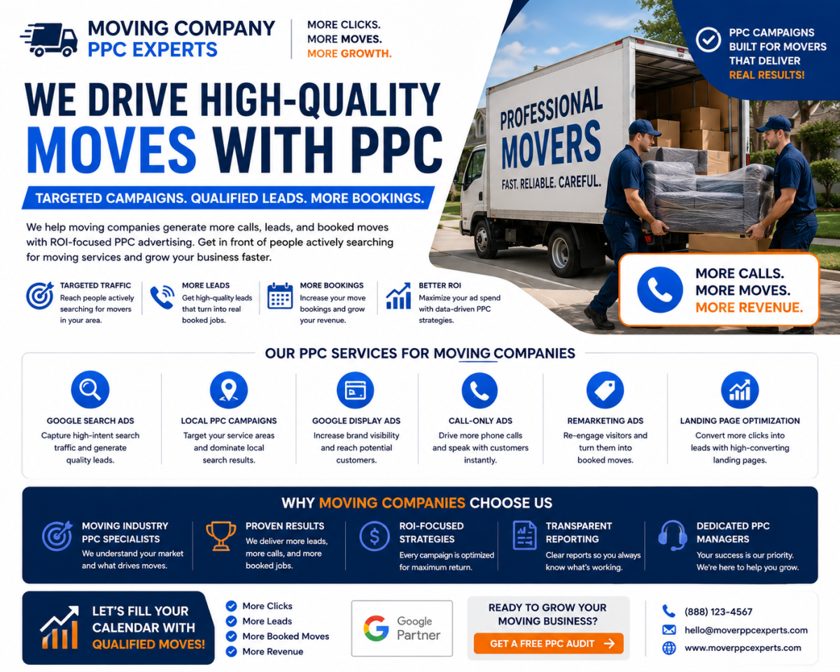 Moving Company PPC Experts: How PPC Advertising Helps Movers Generate More Leads