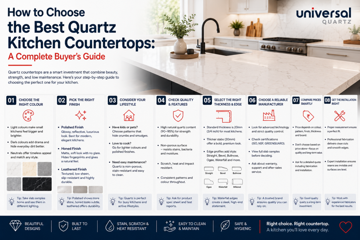 How to Choose the Best Quartz Kitchen Countertops: A Complete Buyer’s Guide