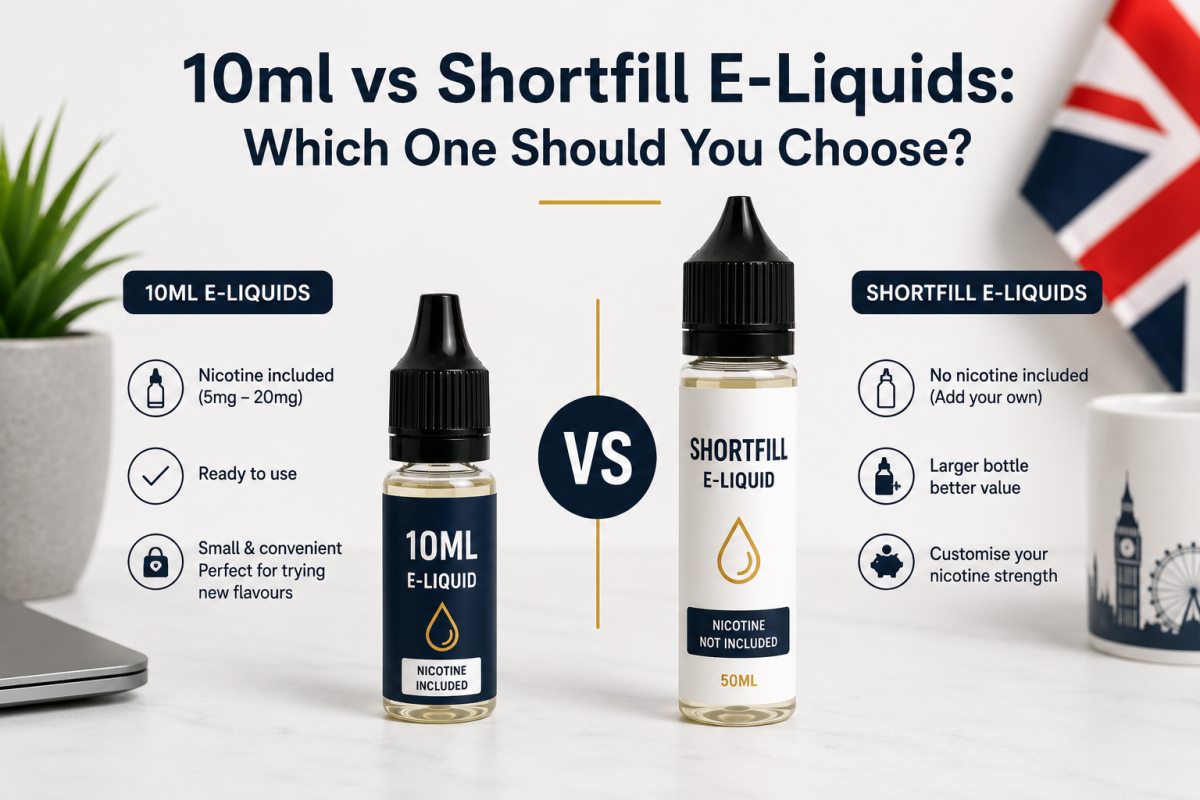 10ml vs Shortfill E-Liquids: Which One Should You Choose? 10ml vs Shortfill E-Liquids: Which One Should You Choose?