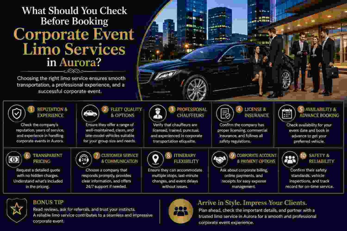 What Should You Check Before Booking Corporate Event Limo Services in Aurora?