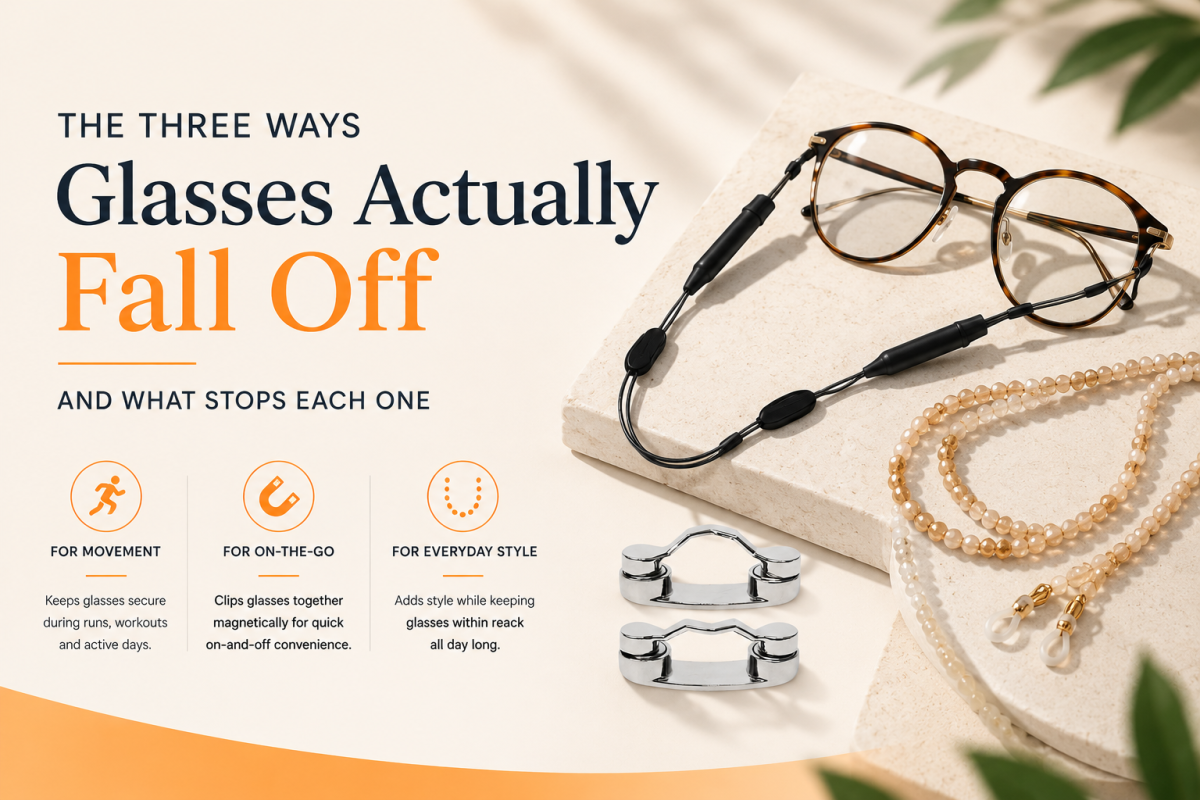 The Three Ways Glasses Actually Fall Off and What Stops Each One The Three Ways Glasses Actually Fall Off and What Stops Each One