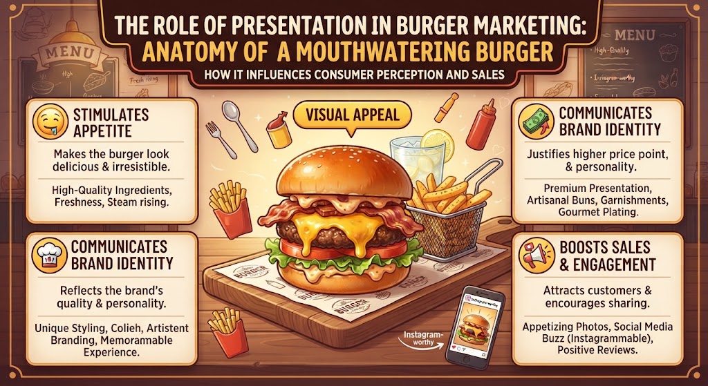 What Role Does Presentation Play in Burger Marketing?