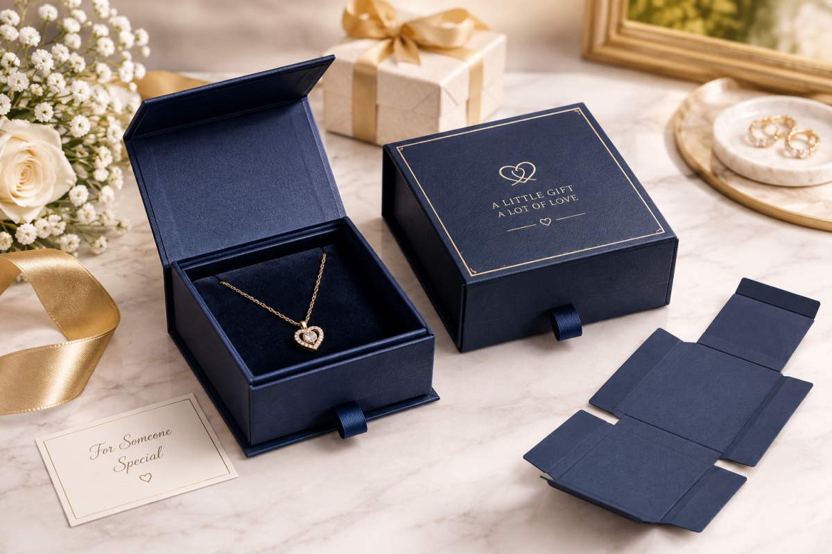 Why Custom Collapsible Rigid Boxes Are Ideal for Sending Jewelry as Gifts