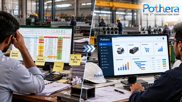 Steel Fabrication ERP vs Excel: When Does a Spreadsheet Stop Working?